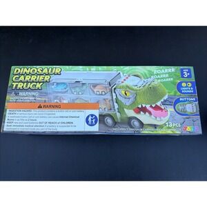 JOYIN 13 in 1 Dinosaur Toys for Kids 3-5, Transport 17 inch, Assorted Brand New